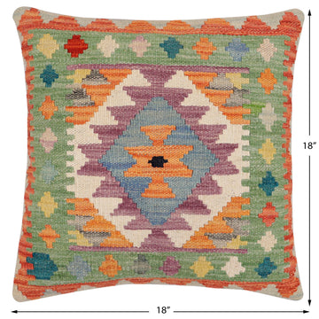 Bohemian Kimi Turkish Hand-Woven Kilim Pillow